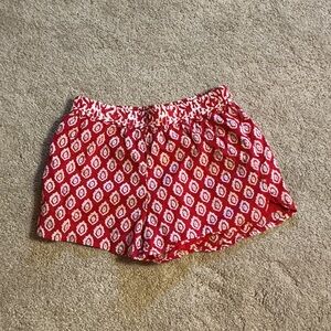 Vineyard Vines Red and White Printed Girls' Shorts